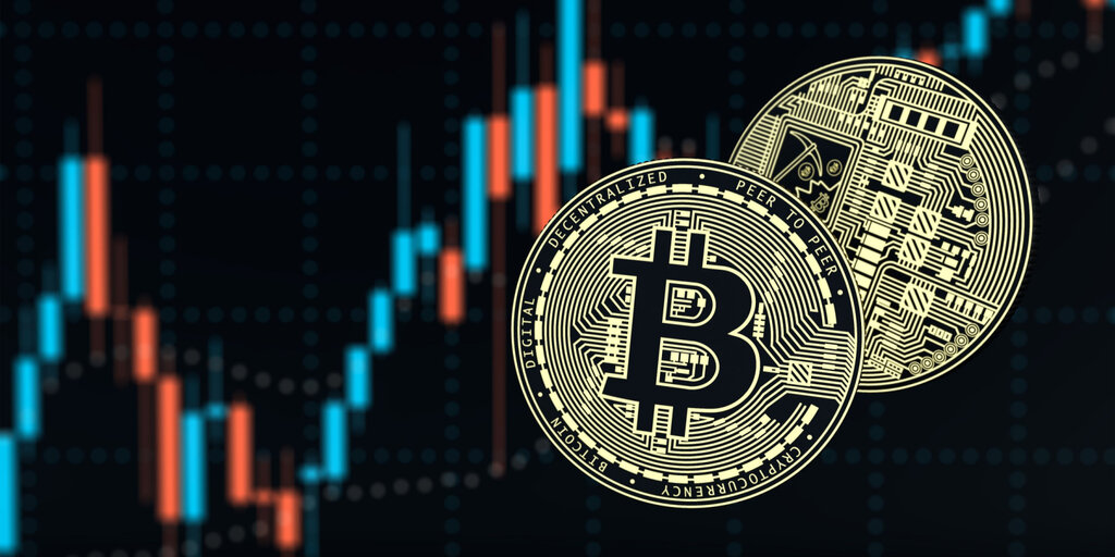 bitcoin btc coins with stock charts in background gid 7